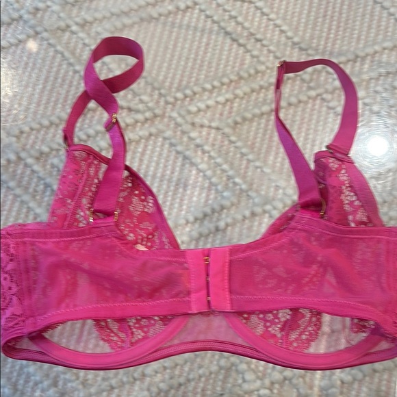 Playful Promises Felicity Hayward Vibrant Pink Lace Full Coverage Bra - Picture 6 of 8